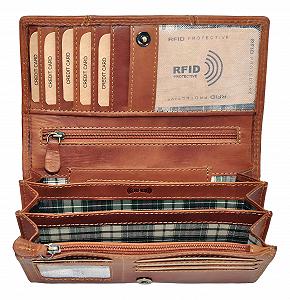 Кошелек Benthill Женский Кожаный Большой brown Vintage - Фото 1