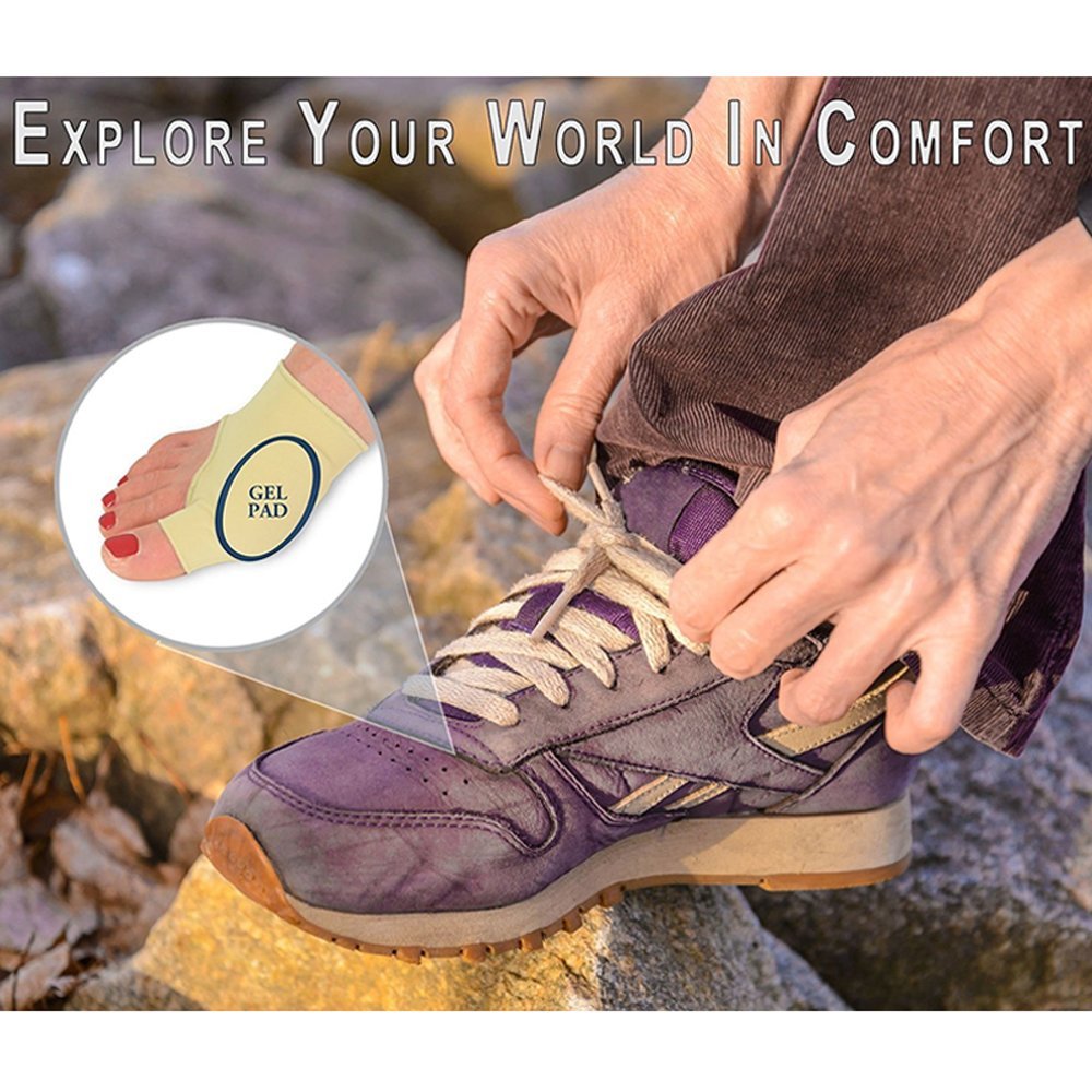 Пара коректорів Hallux Valgus для бурситу та полегшуюча пов'язка з гелевими подушечками для захисту бурситу, малий розмір, фото №4