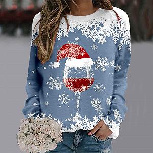 Женский рождественский джемпер Funny Glitter Red Wine Glass Свитшот Рождественский джемпер с длинными рукавами и круглым вырезом Рождественская рождественская рубашка с длинными рукавами Топы-джемперы цена на synthetic.ua - Фото 1 Женский рождественский джемпер Funny Glitter Red Wine Glass Свитшот Рождественский джемпер с длинными рукавами и круглым вырезом Рождественская рождественская рубашка с длинными рукавами Топы-джемперы synthetic.ua - Фото 1