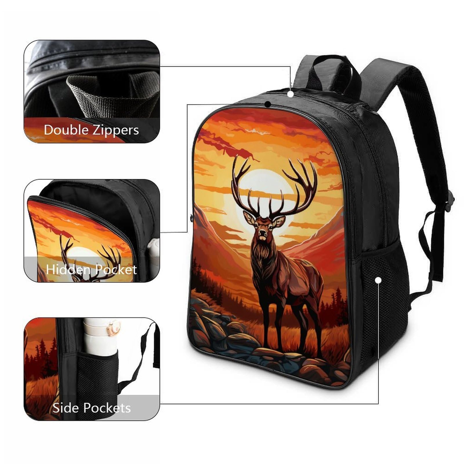Школьный рюкзак MXRMXR Deer 40x28x16см, фото №3