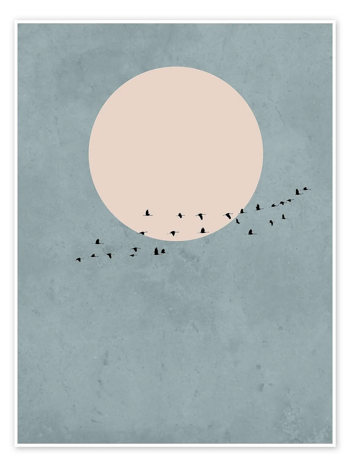 Постер Finlay and Noa Bird Train to Full Moon 60 x 80 см бирюзовый, фото №1