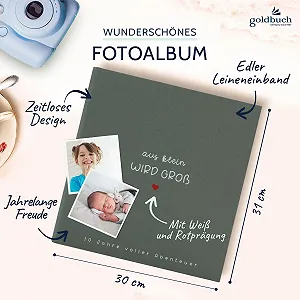 Фотоальбом goldbuch Aus klein wird GRO", 30 x 31 x 6 cm, зеленый synthetic.ua - Фото 1