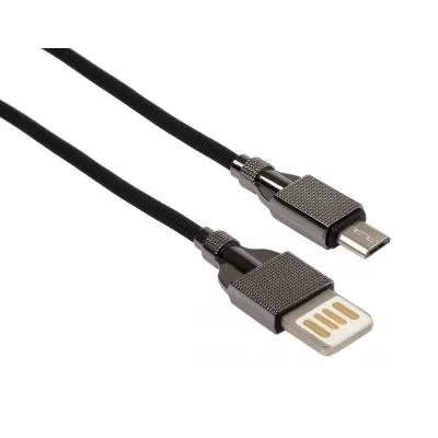 Дата кабель USB 2.0 AM to Micro 5P 1.0m 2-sides nylon black Vinga VCPDCM2SNB1BK, фото №1 Дата кабель USB 2.0 AM to Micro 5P 1.0m 2-sides nylon black Vinga VCPDCM2SNB1BK, фото №1