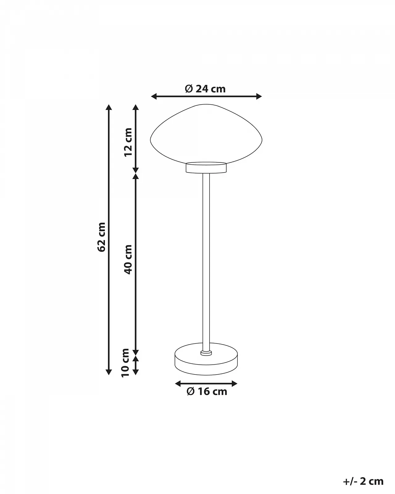 Настільна лампа Beliani Sibun Металева Срібляста 62 см, фото №3