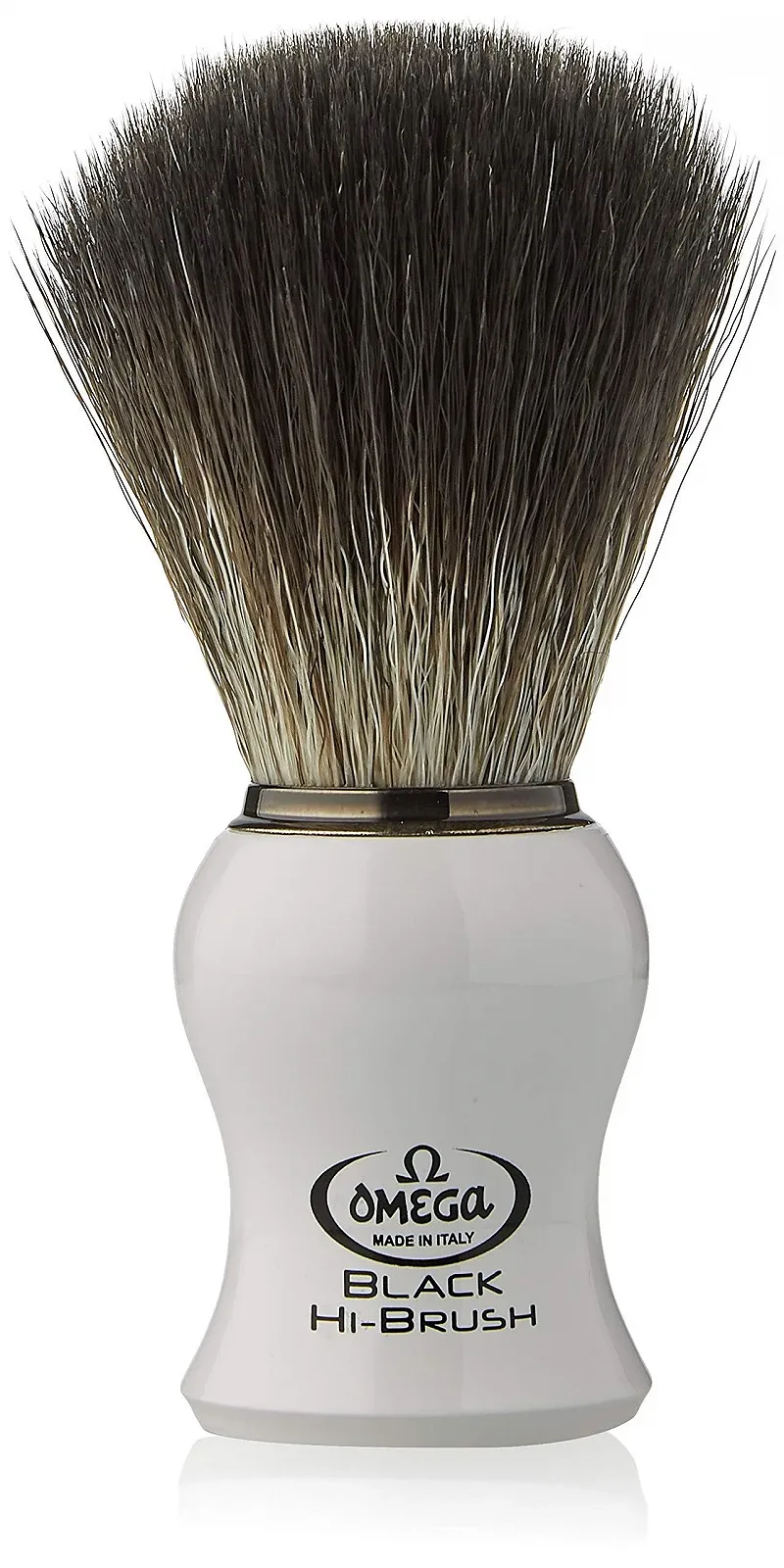 Помазок для бритья Omega 0196745 Fibre Black Hi-Brush белый, фото №1