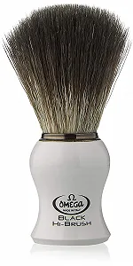 Помазок для бритья Omega 0196745 Fibre Black Hi-Brush белый - Фото 1
