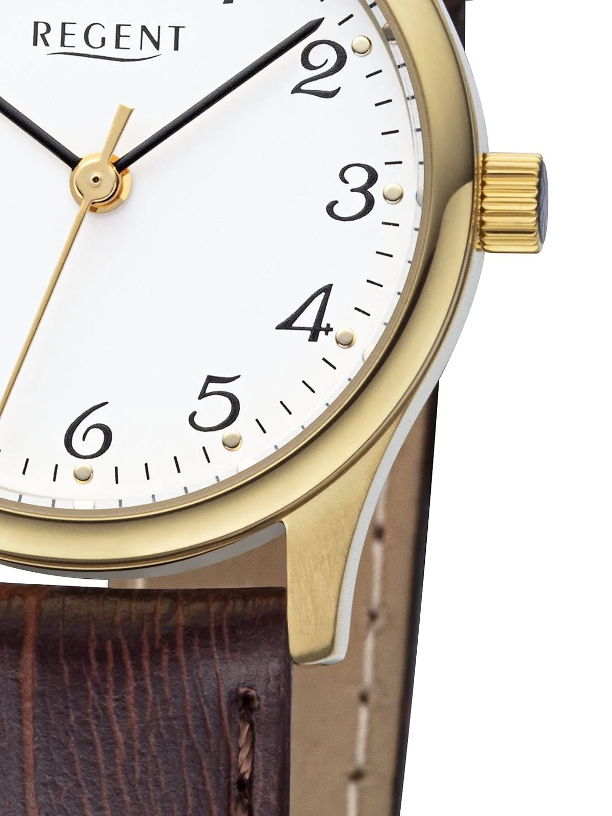 Женские часы REGENT Кожаный ремешок с крокодиловым узором Нержавеющая сталь Кварцевый 27 мм диаметр Арабские цифры, белый / коричневый, Ремешок, фото №2 Женские часы REGENT Кожаный ремешок с крокодиловым узором Нержавеющая сталь Кварцевый 27 мм диаметр Арабские цифры, белый / коричневый, Ремешок, фото №2