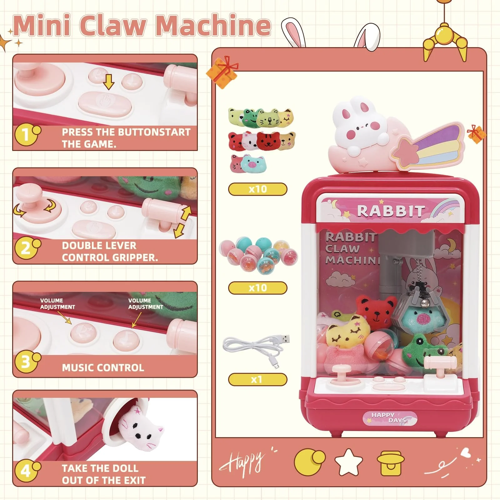 Мінімашина Candy Doll Gachapon (рожево-червона), фото №4