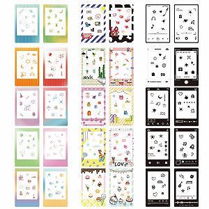 Набор стикеров-рамок для фото 3" 30 шт. Multicoloured Retro - Фото 1