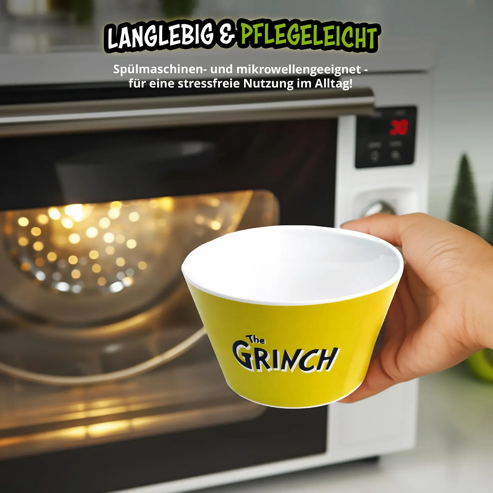 Миска United Labels Grinch 500 мл Зеленая Керамическая для Зерновых, фото №3