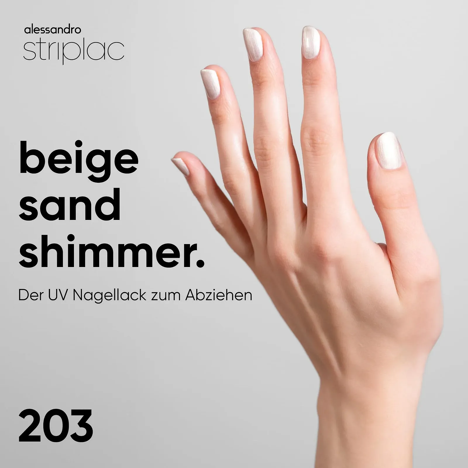 Гель-лак alessandro Striplac Бежевый Песок с Блеском - Непрозрачный, Устойчивый к Царапинам до 15 Дней - 6.5 мл, фото №2