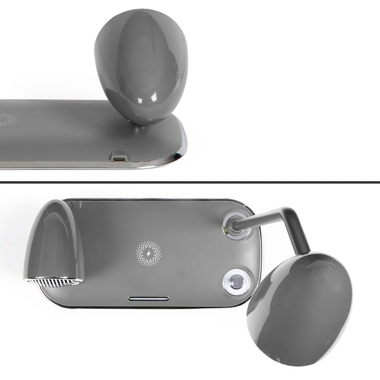 Настільна лампа LED Dimmable Induction Charging Bluetooth Speaker Wireless Charger Qi Grey, фото №6