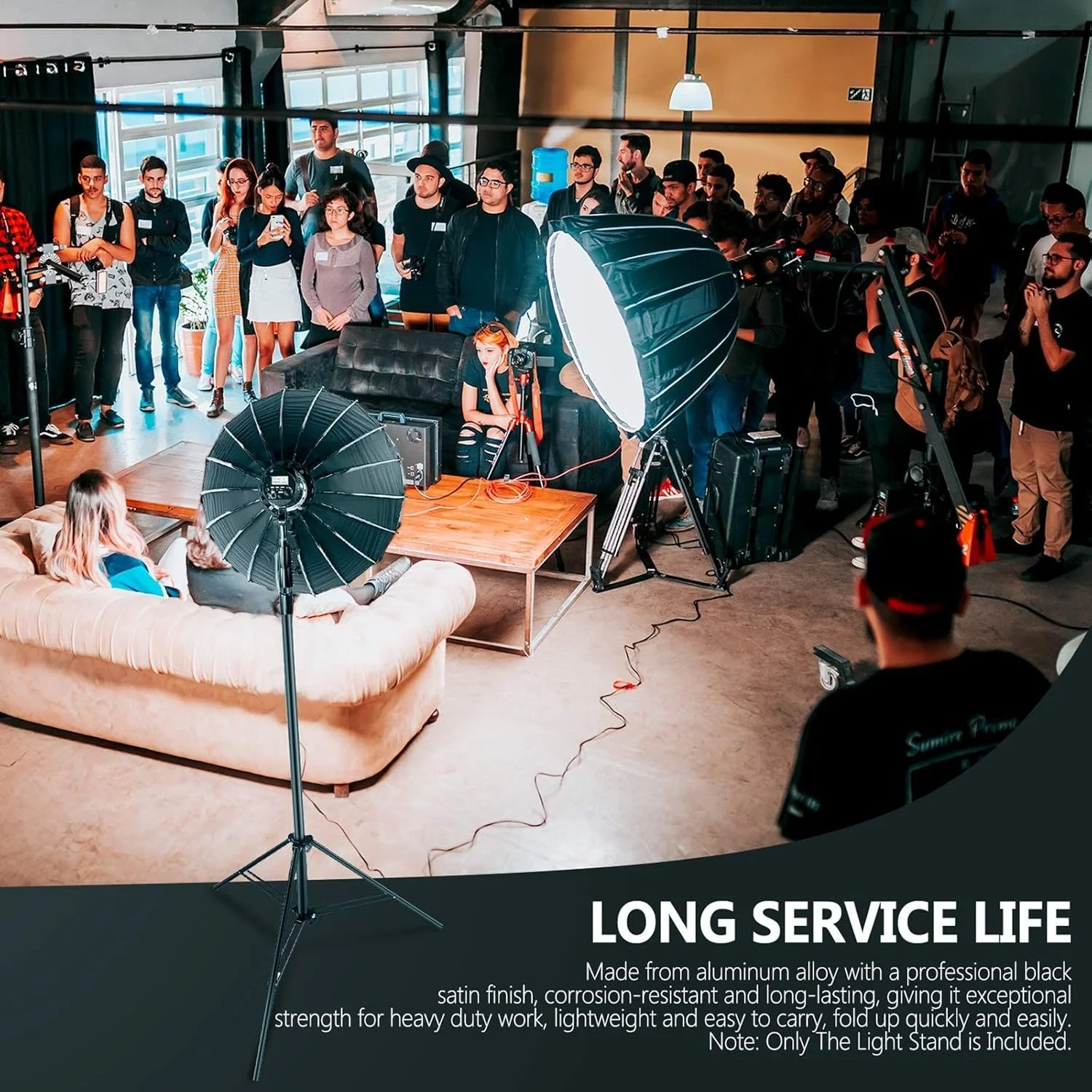 Штатив Neewer ST-400SP пружинна амортизація Spring Cushion Чорний, фото №7