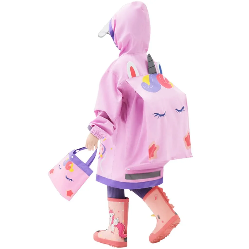 Дитячий дощовик для хлопчиків і дівчаток, водонепроникний, фото №5