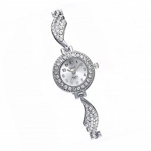 Кварцевые Часы LIFKOME Модные Женские с крыльями из страз для отдыха и вечеринок, серебряный - Фото 1