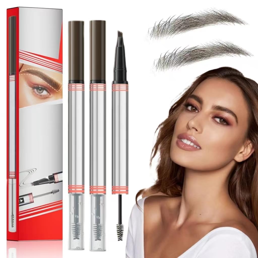 Олівець для брів Magic з водостійким покриттям з аплікатором з 4 зубчиками 2024 2-в-1 водостійкий 3D олівець для брів 2Темно-коричневий, фото №1 Олівець для брів Magic з водостійким покриттям з аплікатором з 4 зубчиками 2024 2-в-1 водостійкий 3D олівець для брів 2Темно-коричневий, фото №1