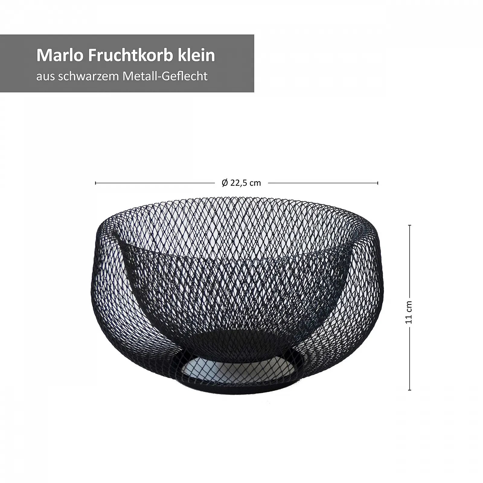 Миска Kela Elegant Stylish Marlo Фруктовий кошик I Чорний I Діаметр 22,5 см, фото №3