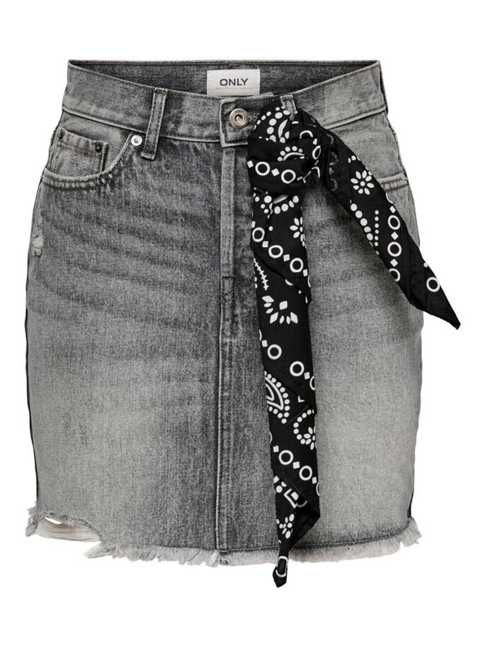 Спідниця ONLFINE  HW LIFE DNM JNS SKIRT  ADD 15227070 Grey Denim ONLY Темно-сірий XS, фото №1