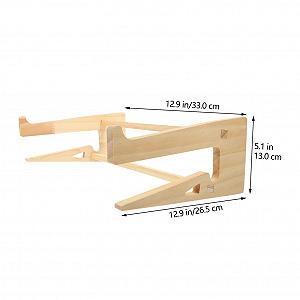 Подставка для ноутбука TEHAUX Деревянная Под наклоном Для вентиляции synthetic.ua - Фото 1