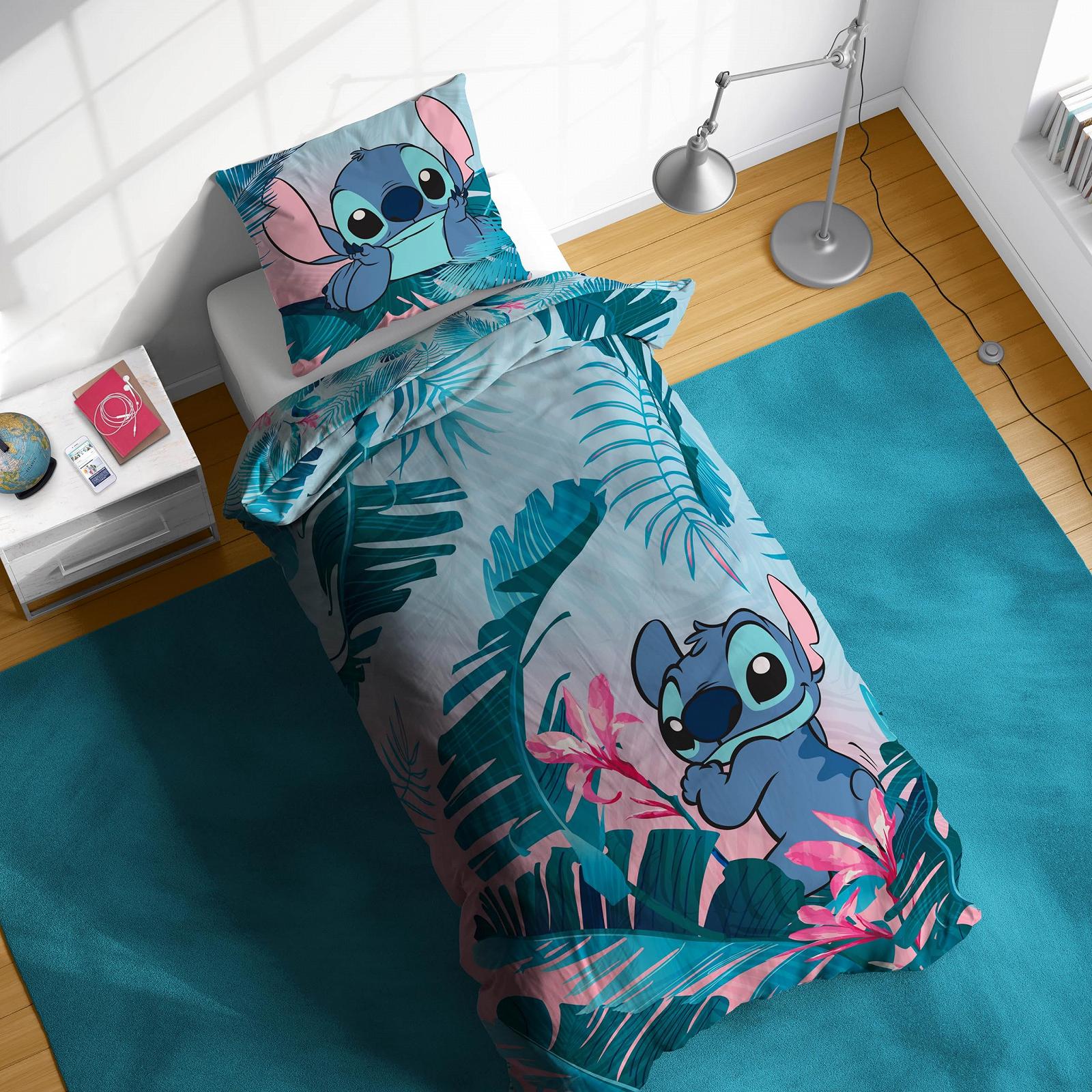 Постільна білизна Jay Franco Disney Lilo and Stitch Floral для однієї людини, дитяча, наволочка 80 x 80 см, бавовна, фото №6