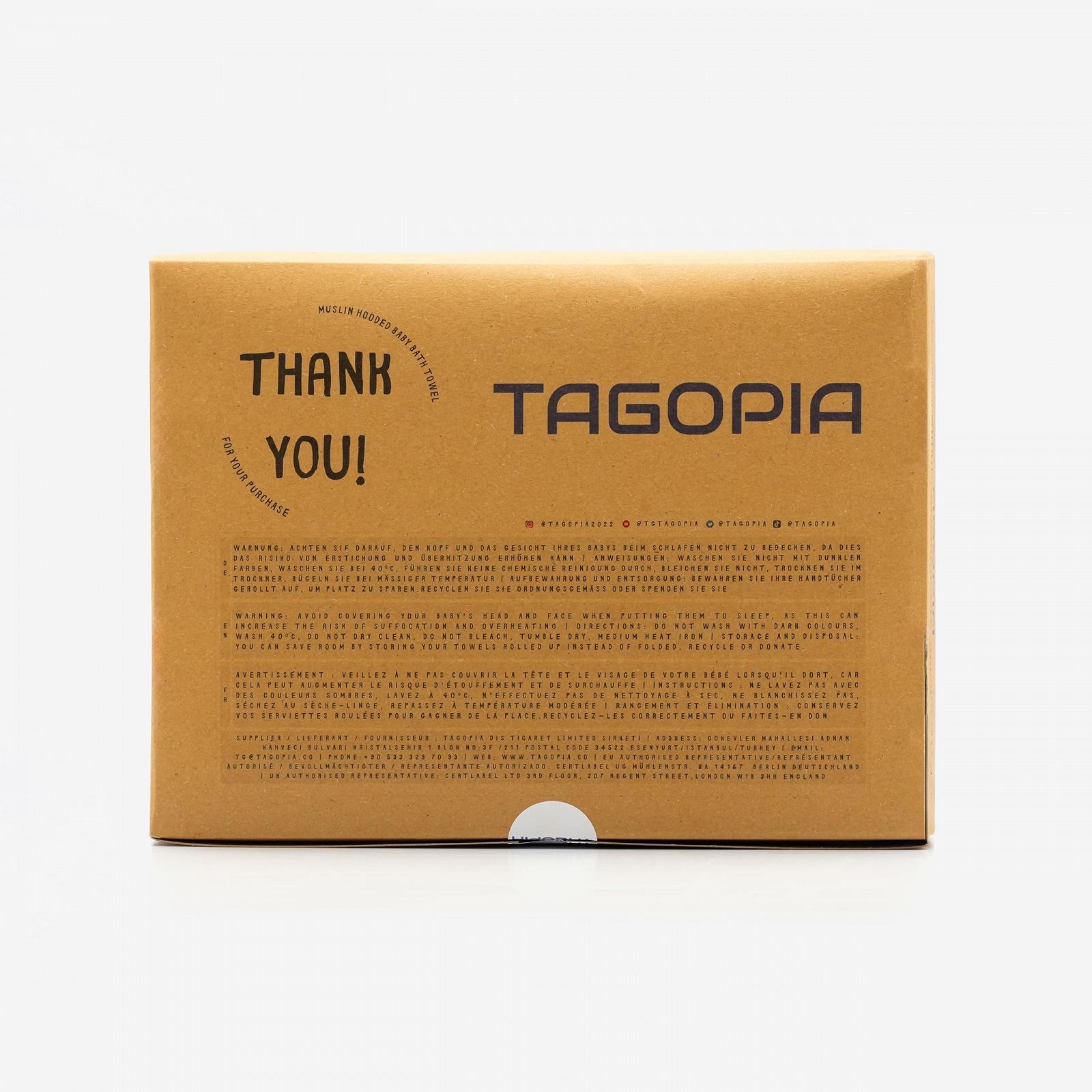 Рушник з капюшоном Tagopia для дівчинки, 65% бавовна, рожевий, 2 шт., 78 x 78 см, муслінове пончо, фото №2