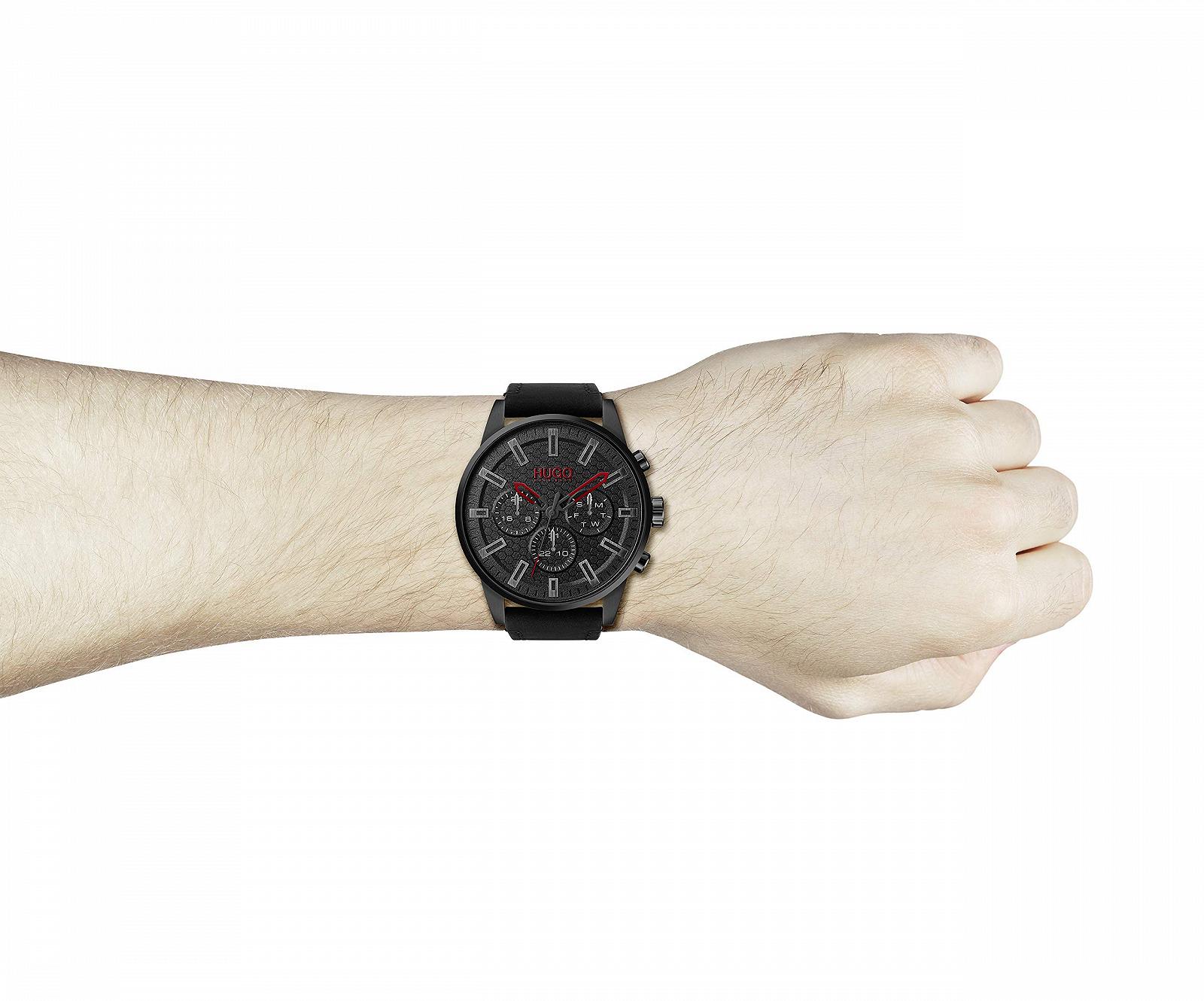 Годинник Кварцовий HUGO Multi Dial 1530149 Чорний, Ремінець, фото №4