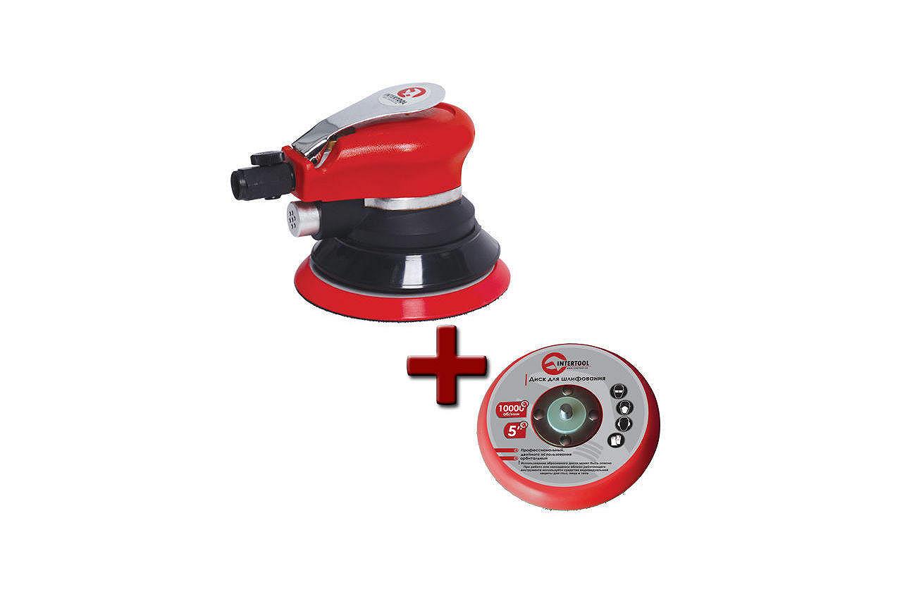 Шліфмашина ексцентрикова пневматична Intertool 125 мм (PT-1006), фото №6