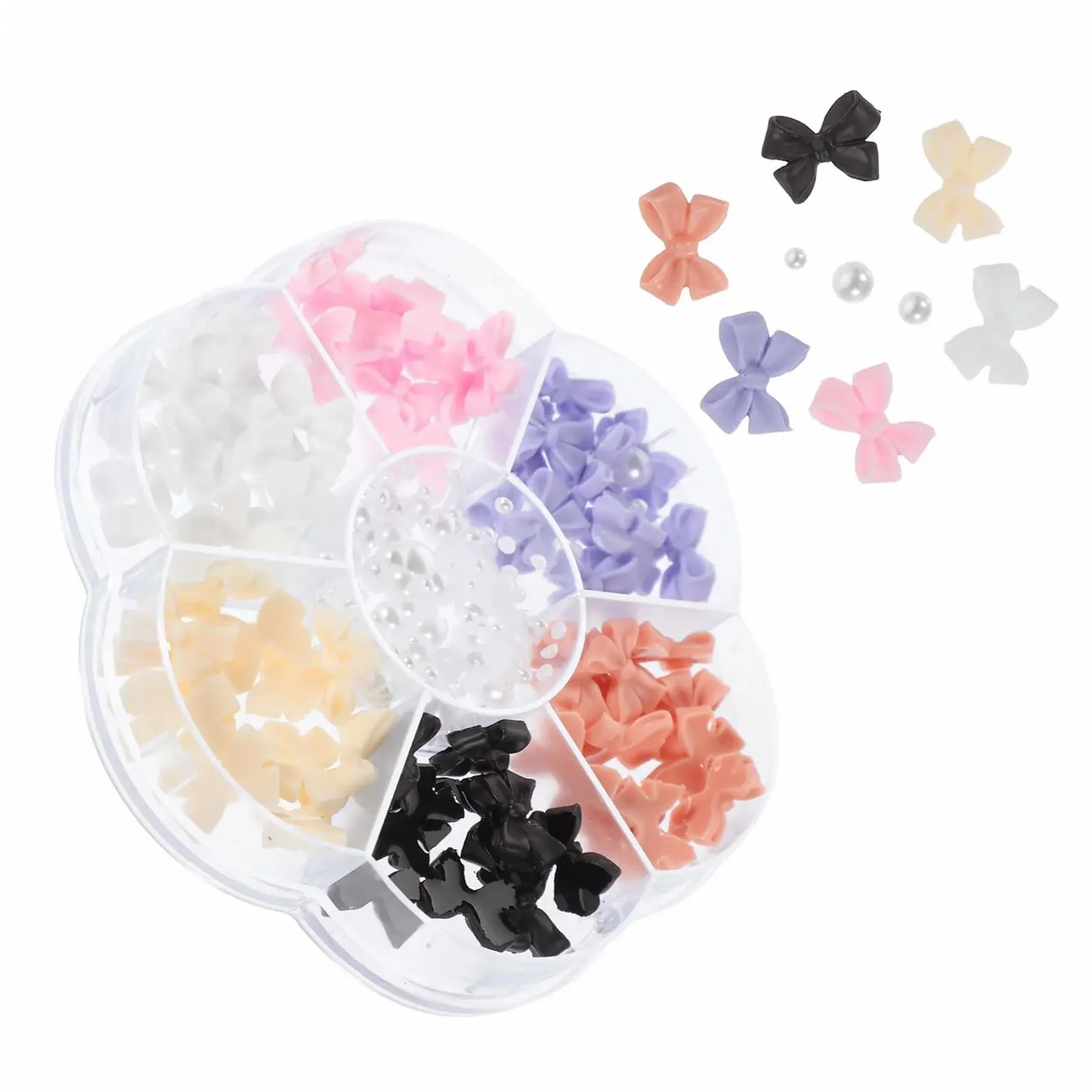 Подвеска для маникюра Healeved 1 коробка Аксессуары для ногтей Камни для ногтей Гель-лак для ногтей Камни для ногтей Подвеска для ногтей для украшения ногтей Жемчужные украшения Искусственные ногти Смола, фото №1