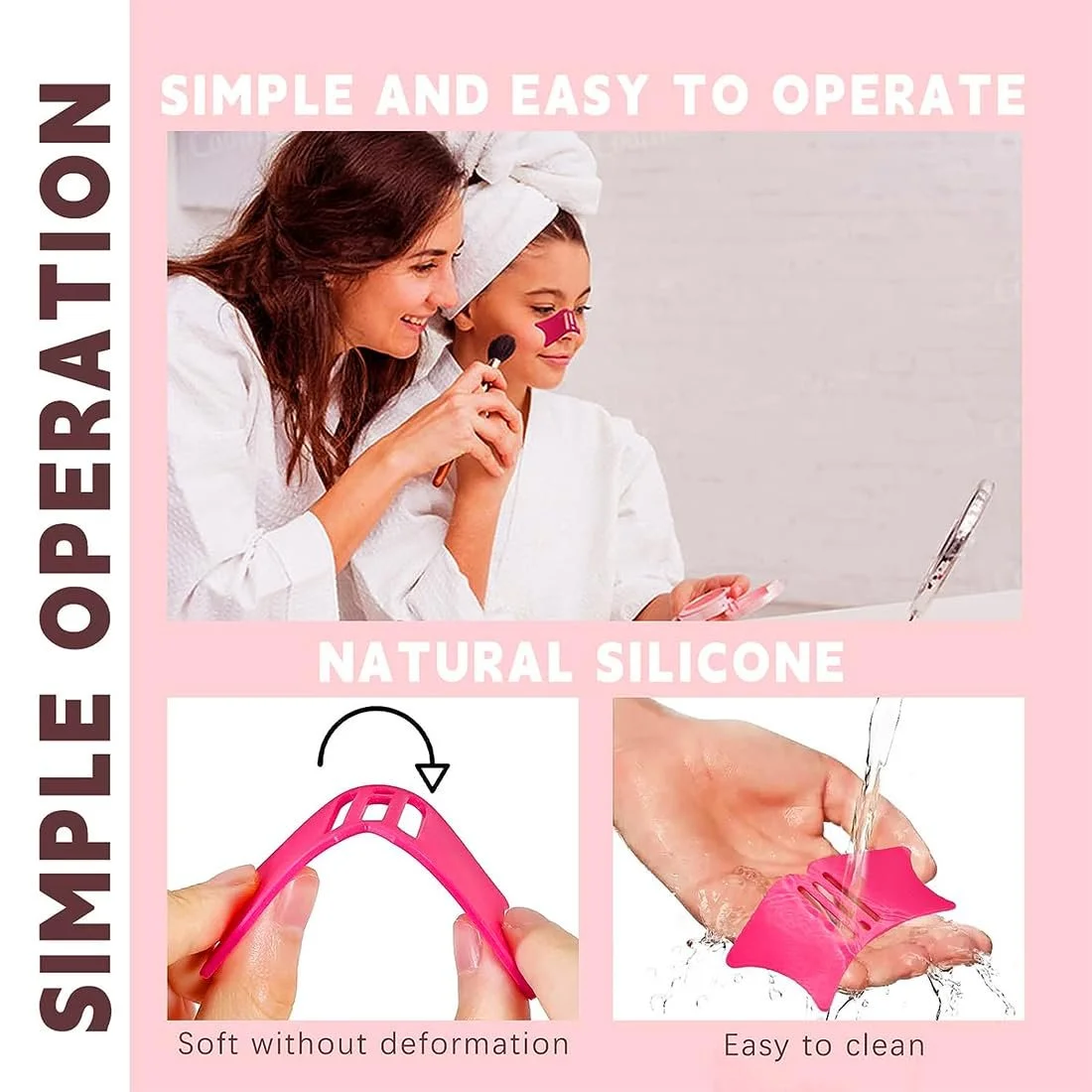 Олівець для брів USTNIR Stencils Wing Tips Silicon Aid, фото №4