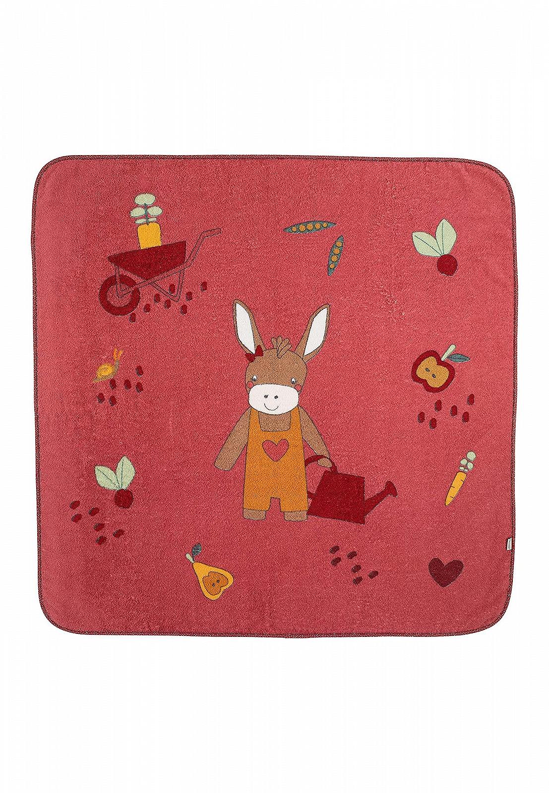 Полотенце для ванной с капюшоном Sterntaler Emmily Donkey 100 x 100 см Светло-красный, фото №2