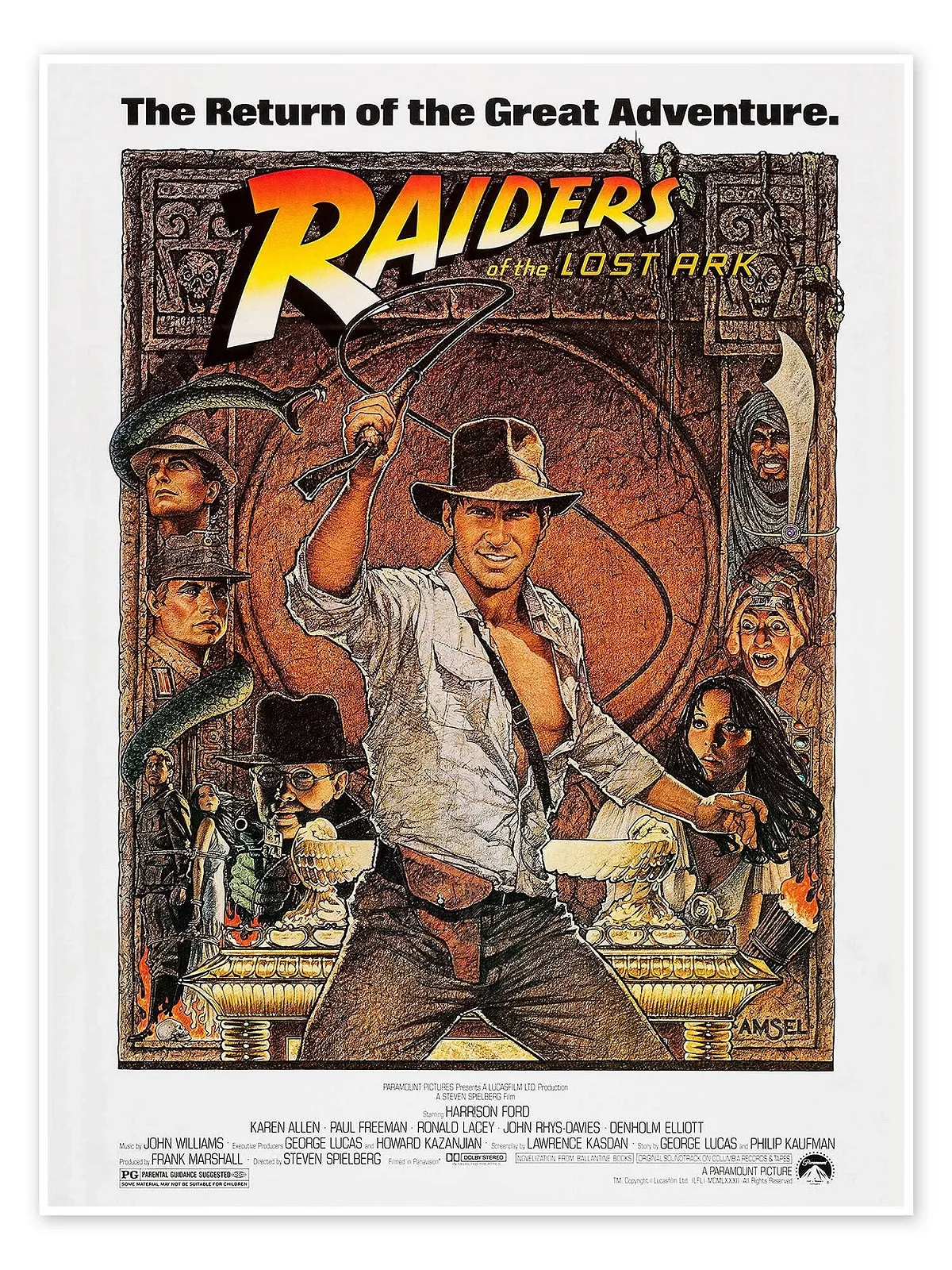 Постер Indiana Jones В поисках утраченного ковчега 50 x 70 см Коричневый, фото №1