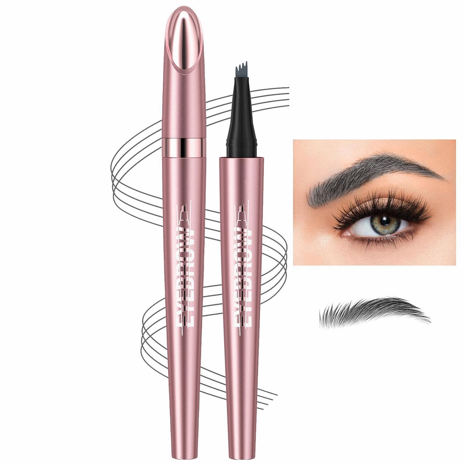Карандаш для бровей 3D Waterproof 4 Fork Tips один черный, серый, светло-коричневый, коричневый, фото №6