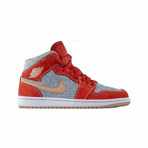 Кросівки Nike Air Jordan 1 Mid Denim Red 47 synthetic.ua - Фото 1