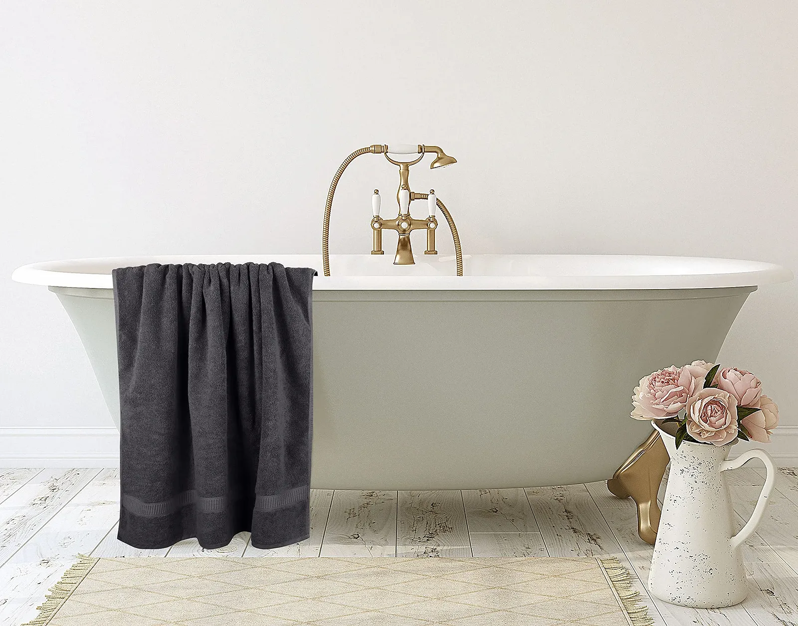 Набір рушників Utopia Towels 2 штуки 90 x 180 см бавовна Сірий, фото №7
