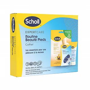 Набор для ног Scholl Routine Beauté pieds Маска с медом манука, пилка из наностекла и крем 75 мл - Фото 1