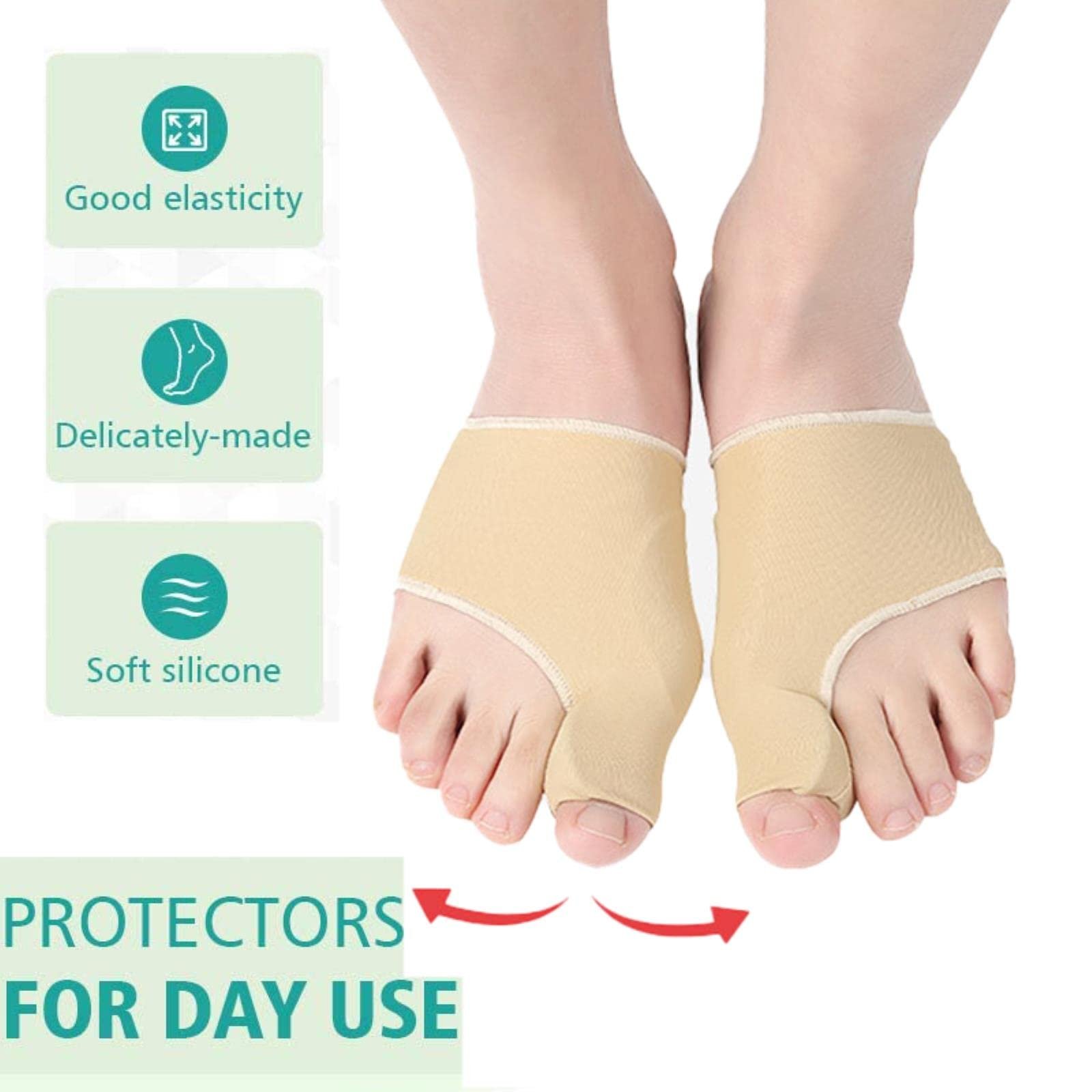 Коректор великого пальця стопи Ортопедична шина Hallux Valgus з гелевими подушечками, фото №3