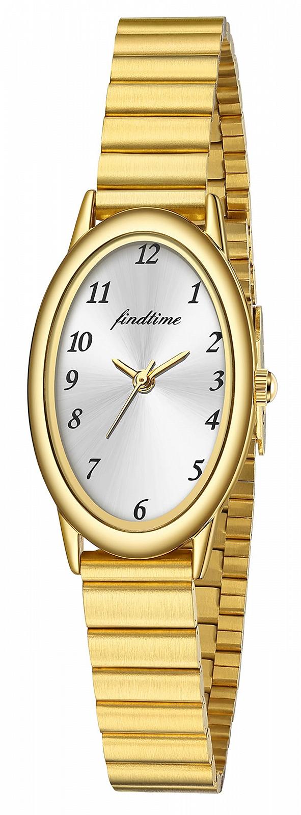 Жіночий годинник Овальний Findtime Золотий Водостійкий, фото №1