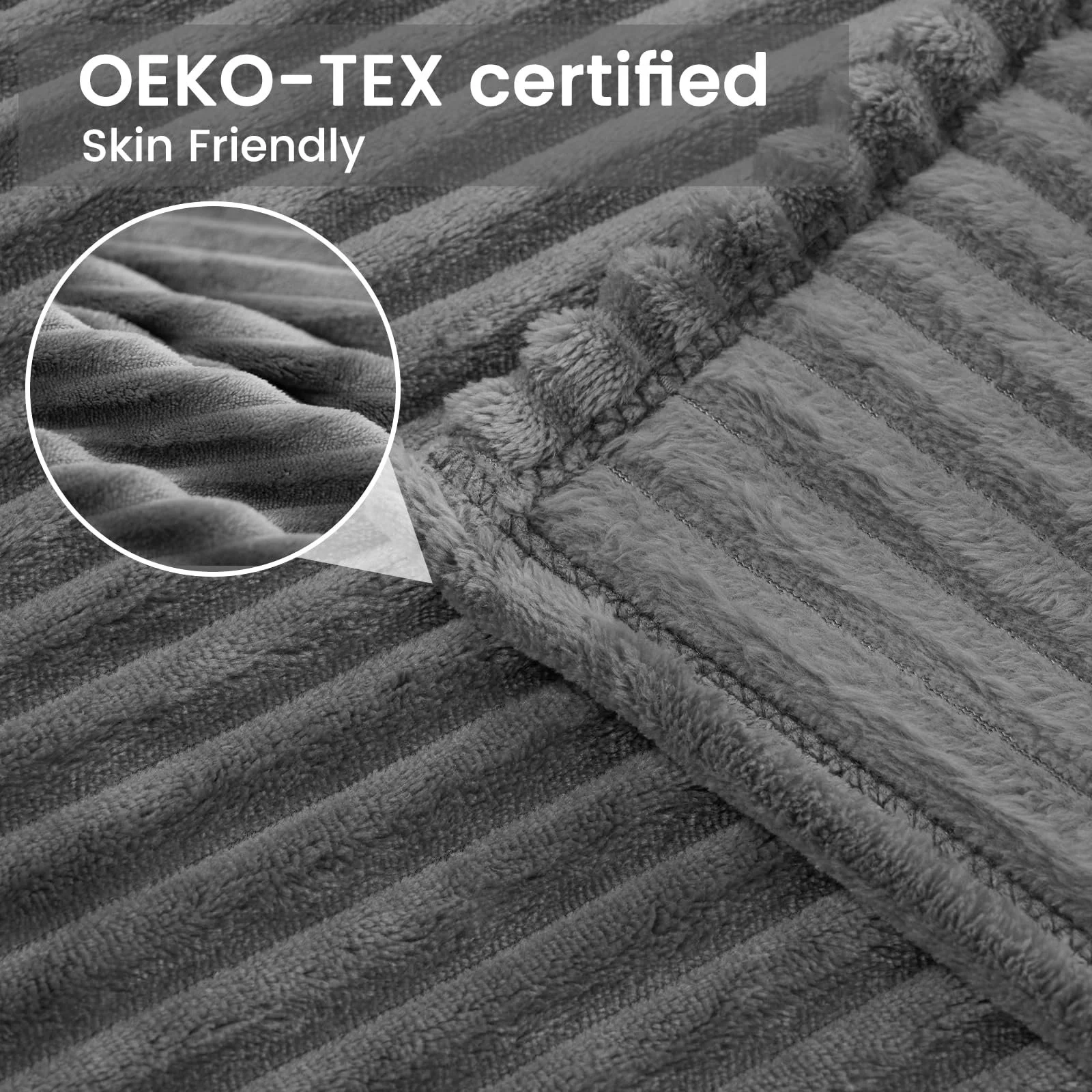 Покривало WOLTU Фланелева М'яка Тепла Сіра (220 x 240 см), фото №4