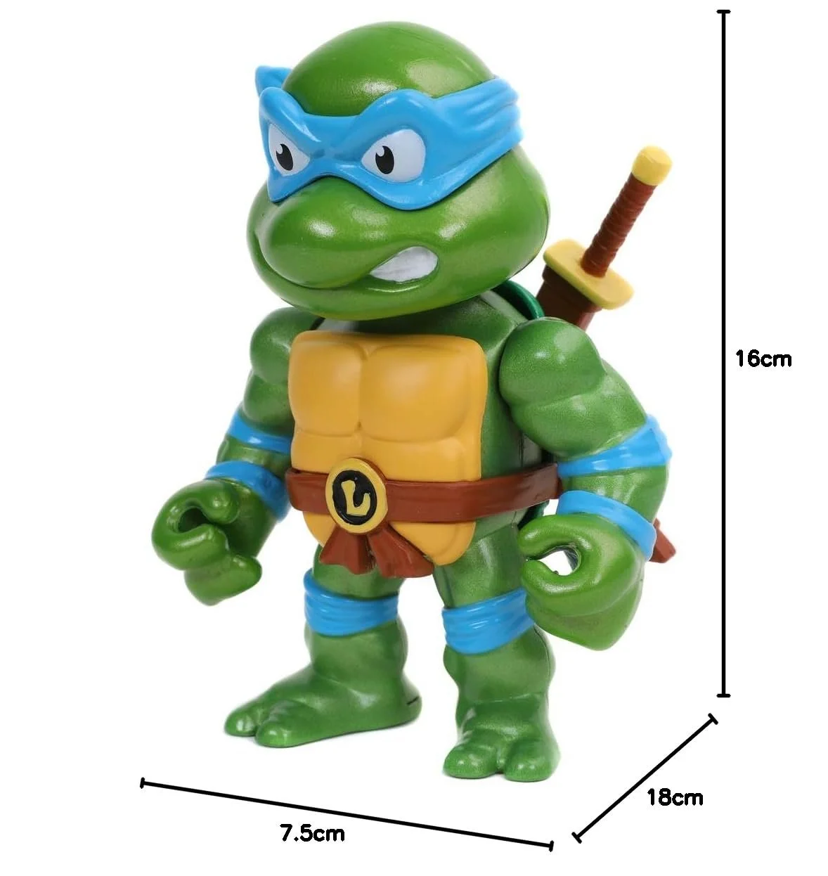 Колекційна ігрова фігурка Jada Toys Turtles Leonardo 10 см Зелений/Синій, фото №8