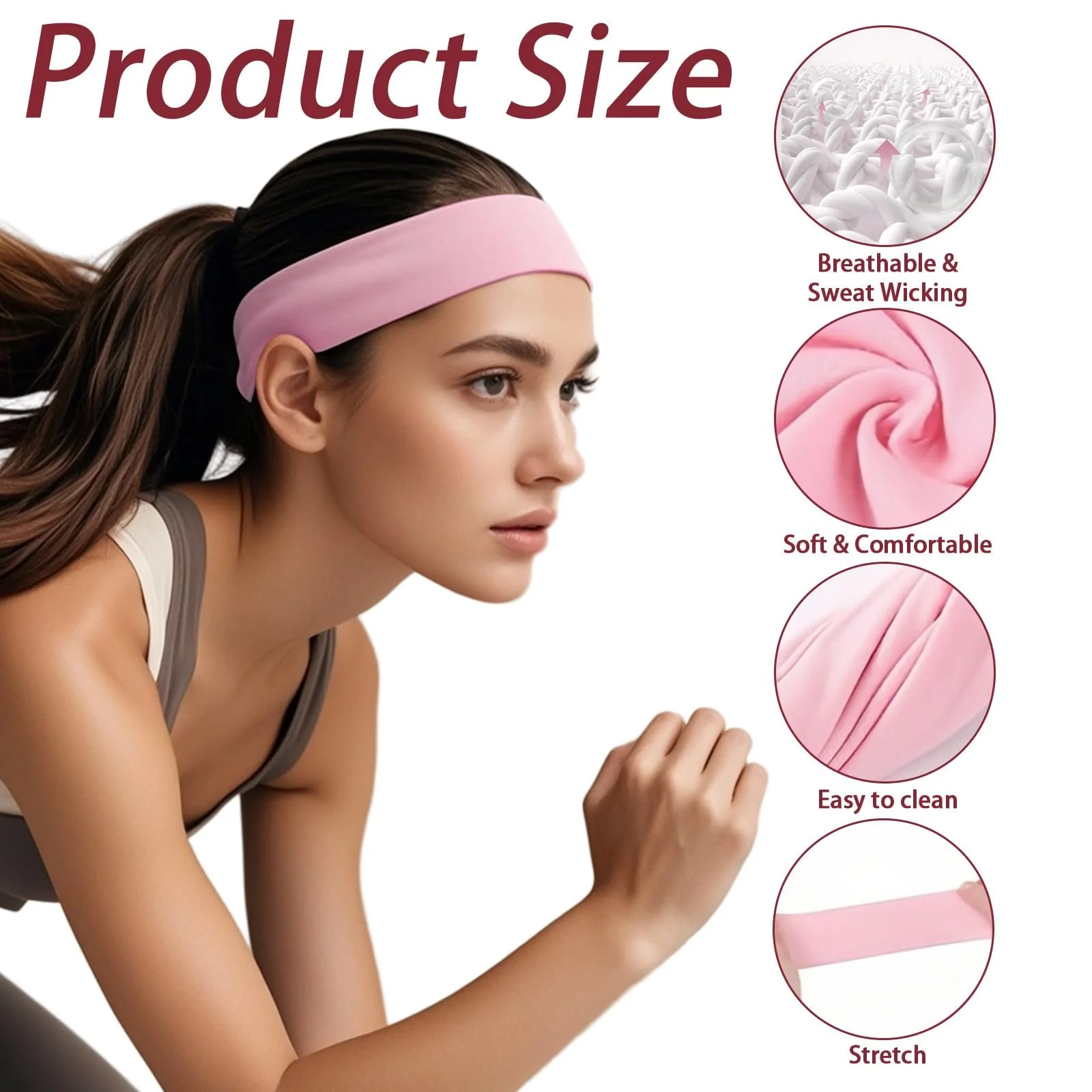 Спортивна Пов'язка на Голову для жінок, фото №3 Спортивна Пов'язка на Голову для жінок, фото №3