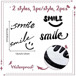 Наклейки Смайли 2 аркуші дзеркальні позитивні афірмації для авто та дзеркал synthetic.ua - Фото 1