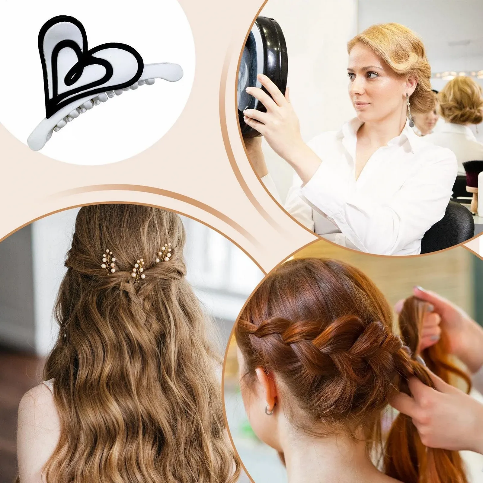 Зажим для волос Bexdug для длинных волос, милый фиксирующий зажим, легкий инструмент для украшения волос для вечеринок, спорта, свиданий, прогулок и ежедневного использования, фото №4