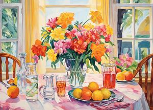 Пазл Breakfast 1000 елементів 70 x 50 см із постером 1:1 - Фото 1