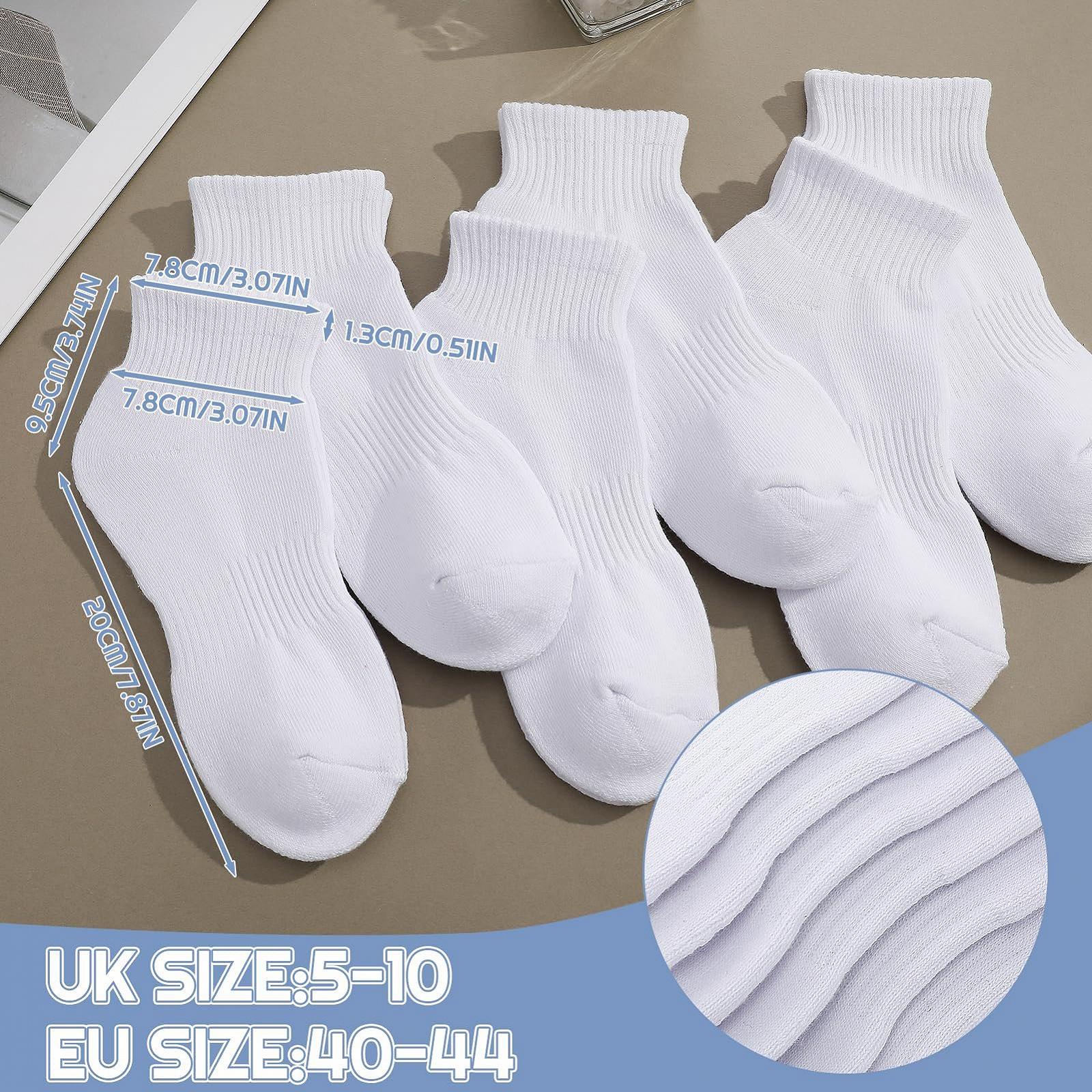 Носки спортивные Унисекс Хлопок Черный/Белый, размер 39-44 (6 пар), фото №7