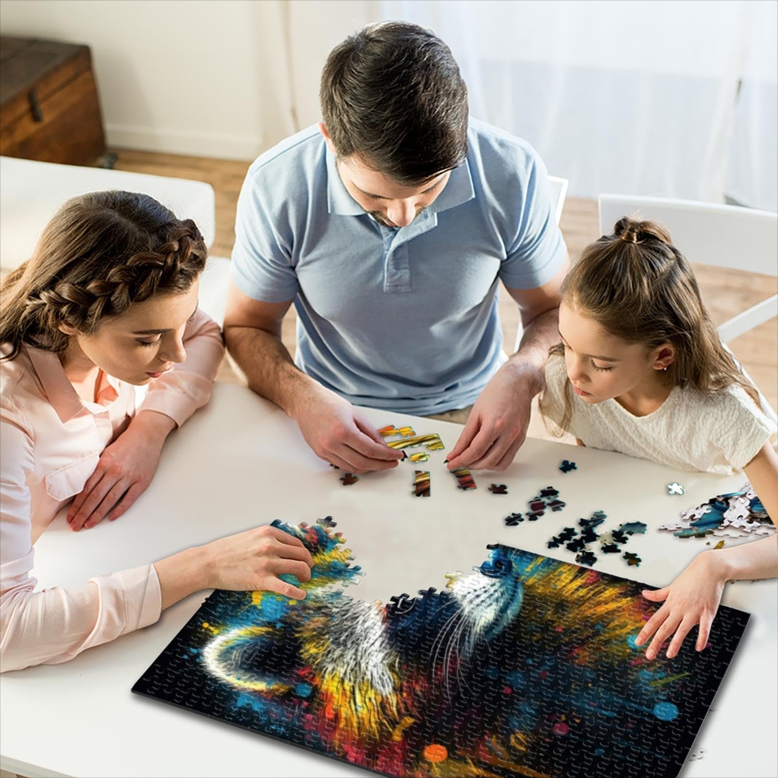 Пазл Racoon Painting 1000 деталей 26 x 38 см картонний, фото №5