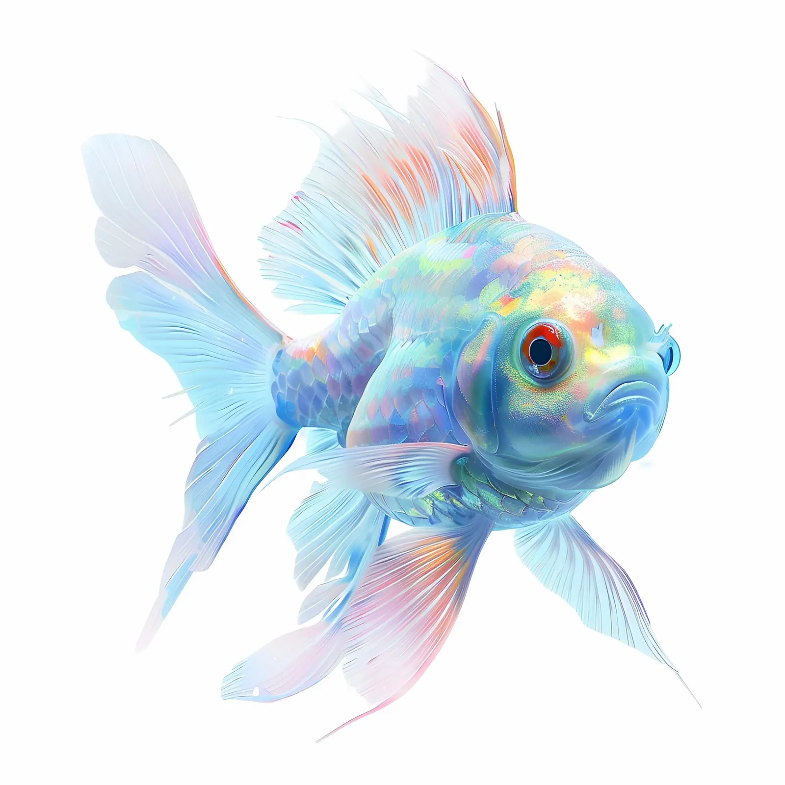 Наклейка на стену GRAZDesign Рыбы для ванной комнаты Синяя 64 x 57 см, фото №2