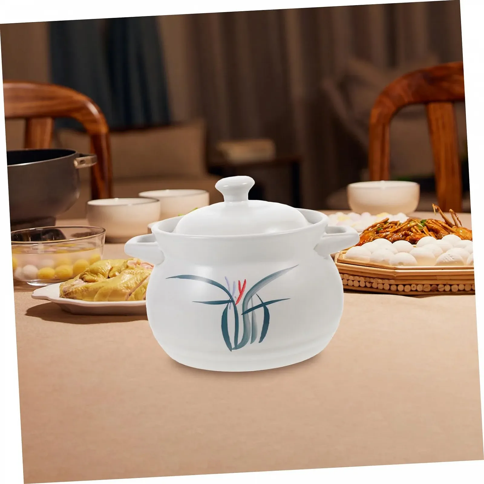 Каструля для запікання керамічна термостійка з кришкою 2 л, фото №5