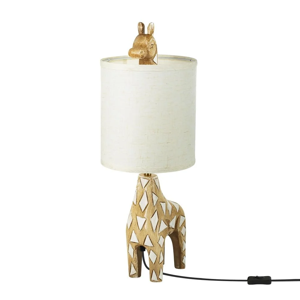 Настільна лампа Giraffe LED з полірезину лляний абажур 56 см E26/E27, фото №8