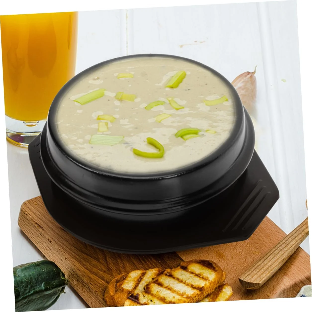 Кастрюля керамическая Casserole с термостойкой подставкой, нескользящая, равномерный нагрев, фото №4