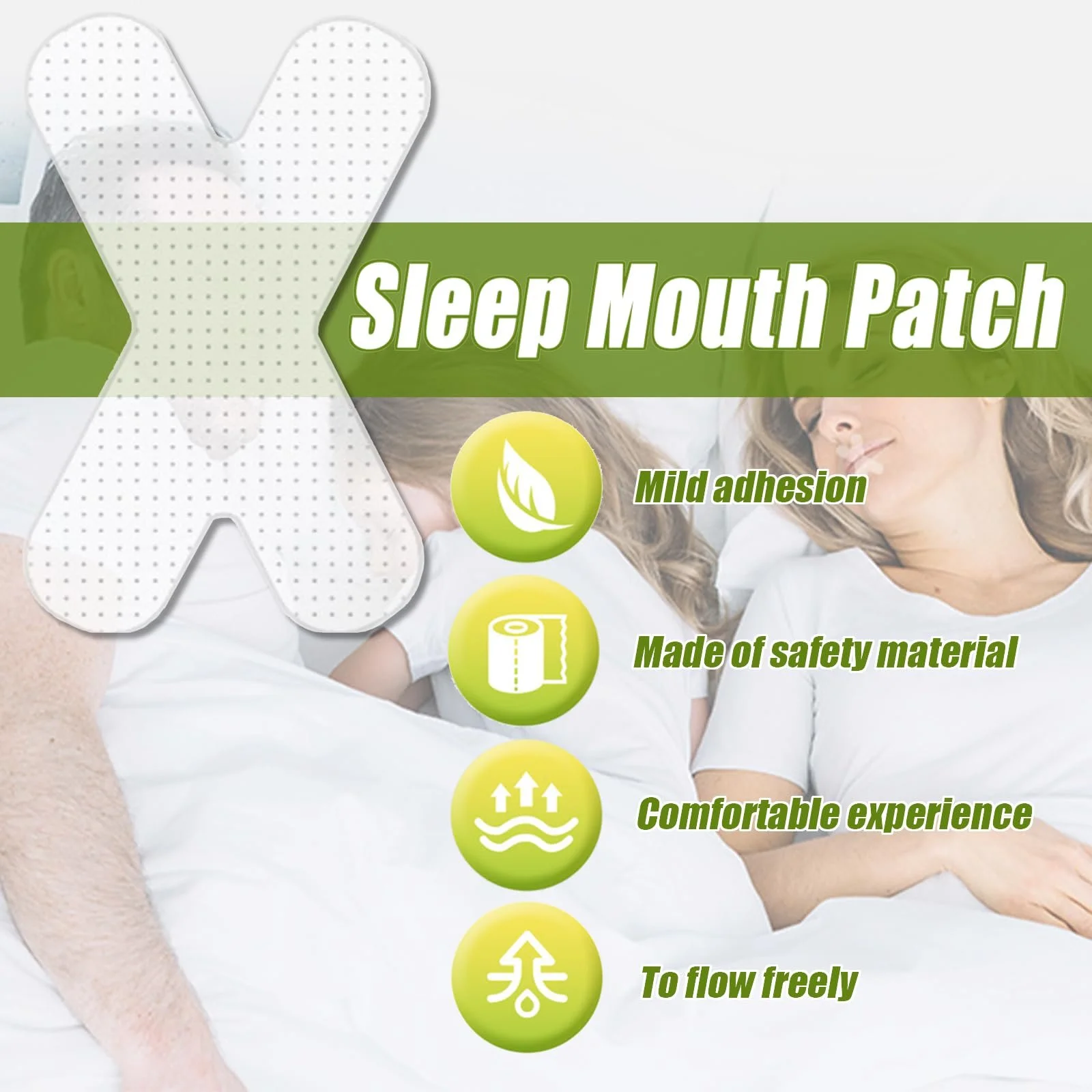 Стрічка для рота DUGEGAYL, 120 штук, гіпоалергенна, дихаюча, фото №4